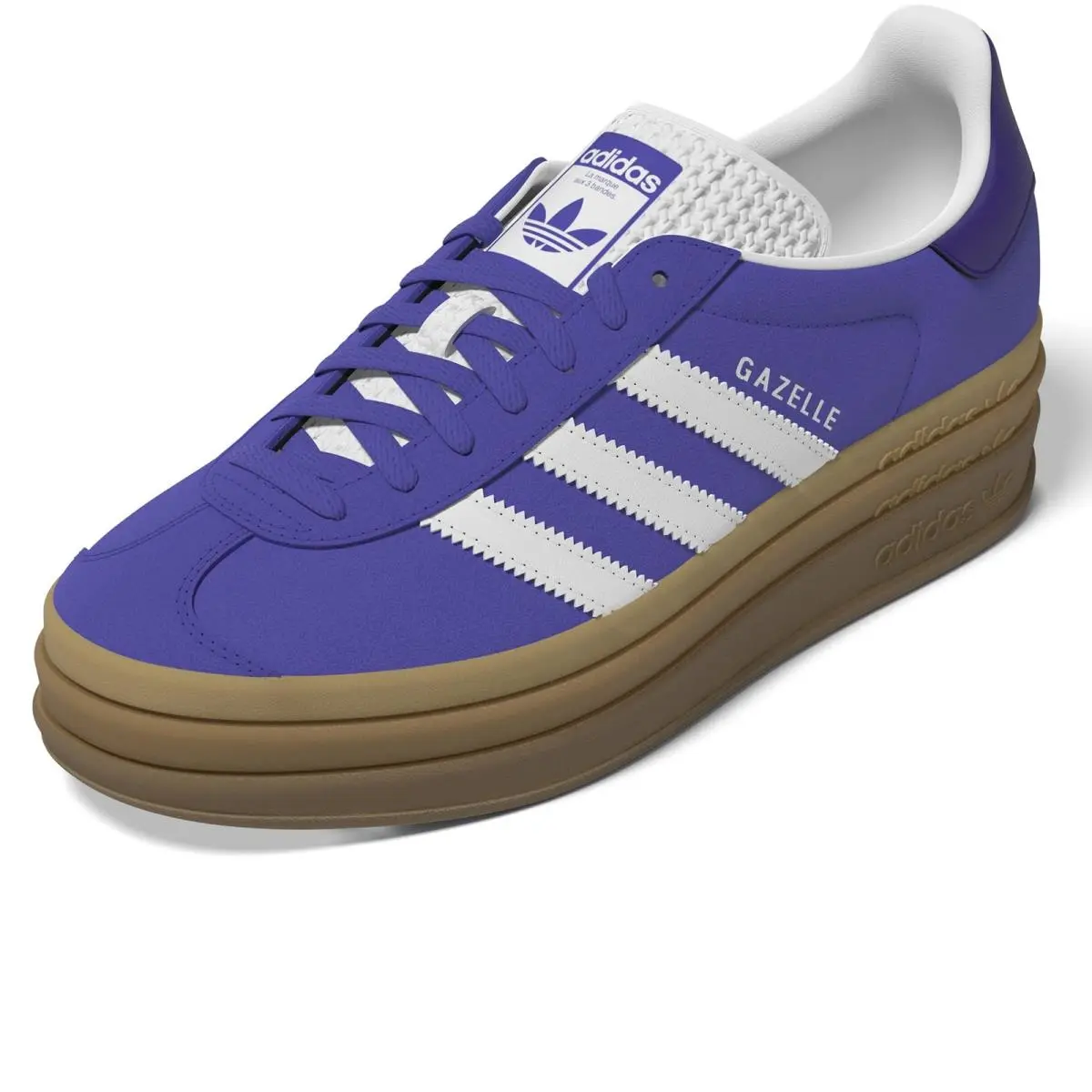 Adidas Gazelle Bold Womens Shoes Purple/gum Size 6.5