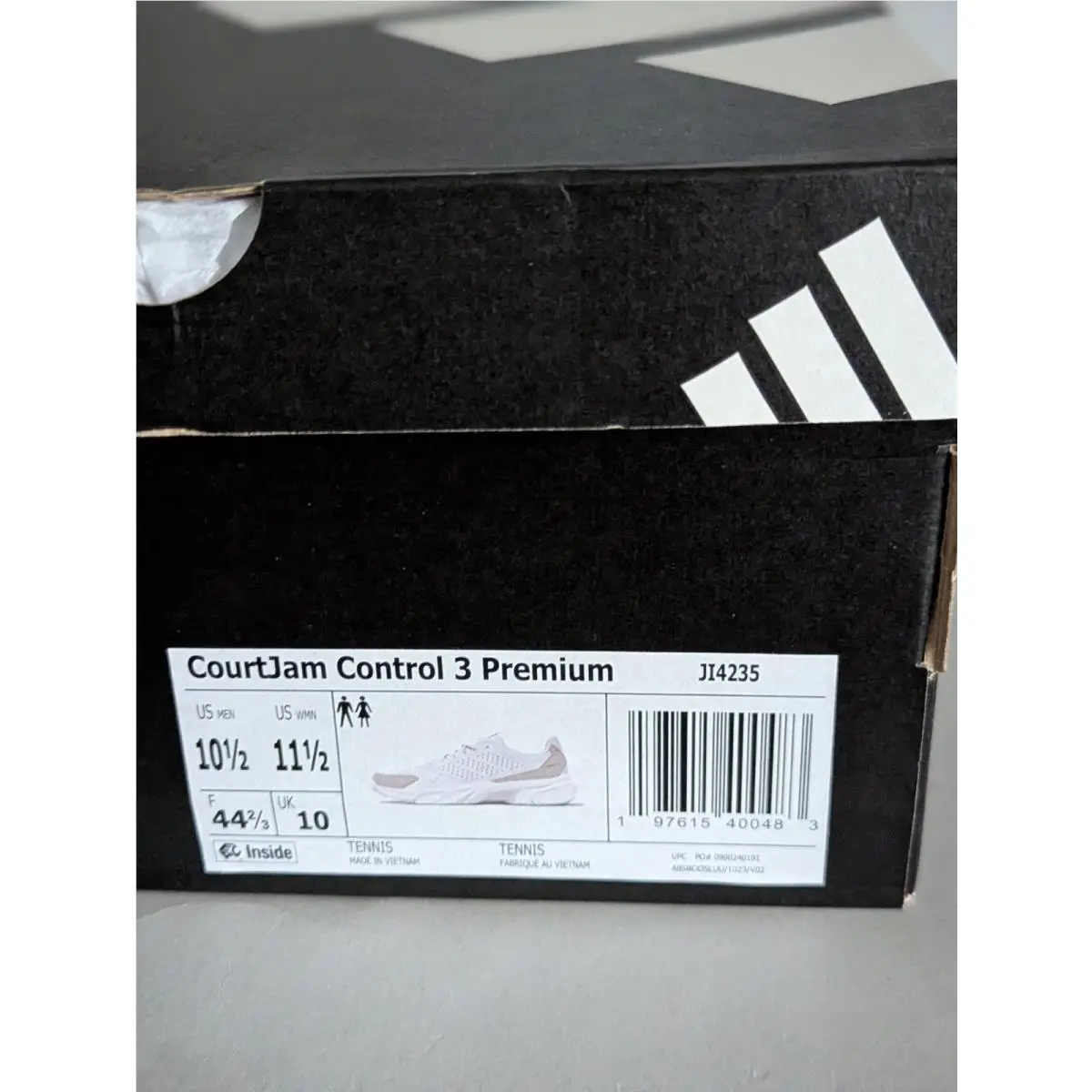 Adidas shoes - adidas CourtJam Control - CourtJam Control - JI4235 - White (UPC: 197615400483) 3
