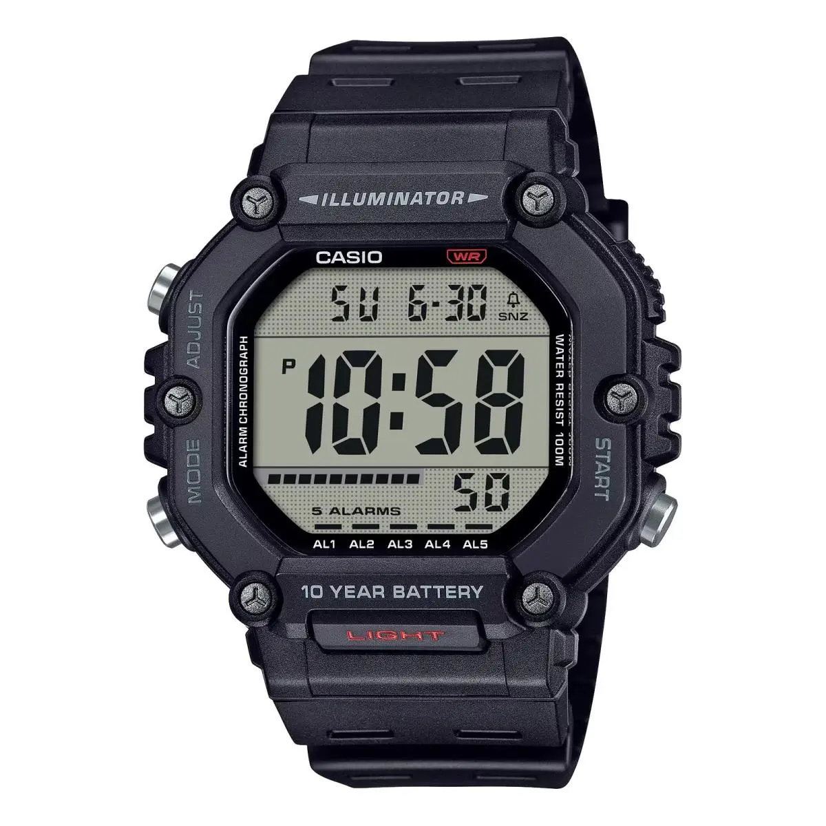 Men’s Black Digital Sport Watch with Grey Dial - AE-1600H-1AVCF by Casio