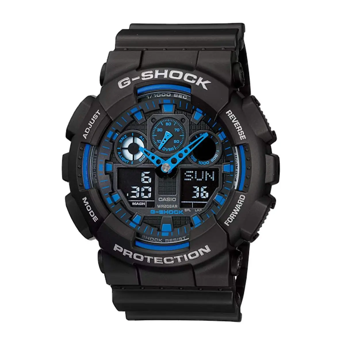 Men`s G-shock GA100-1A2 Black Resin Quartz Fashion Watch by Casio