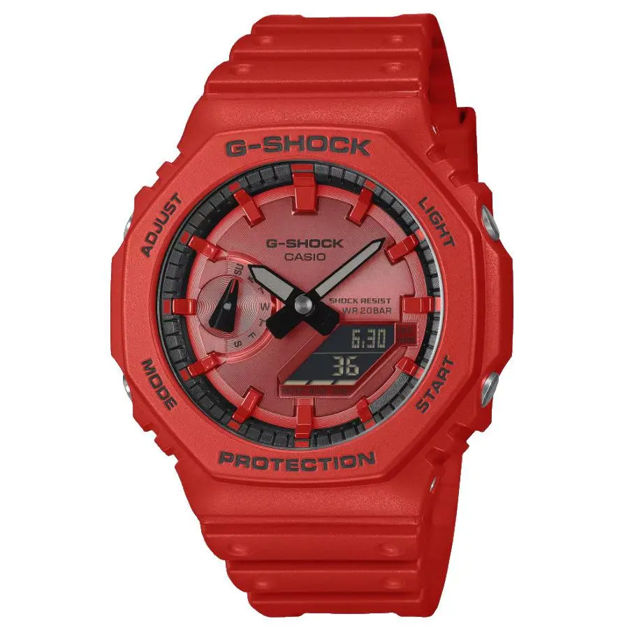 G-shock Analog/digital Red Resin Watch GA2100RRB-4A / GA-2100RRB-4A by Casio