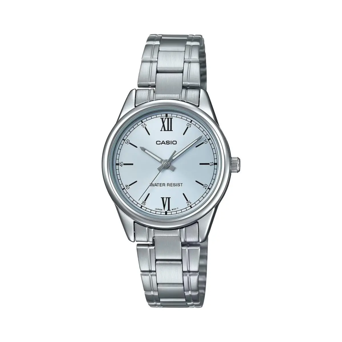 Women’s Silver Analog Watch with Blue Dial - LTP-V005D-2B3UDF by Casio