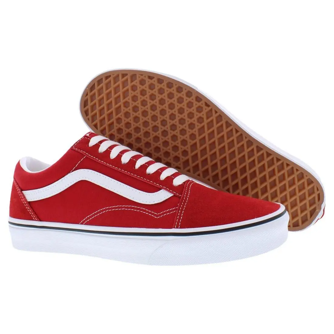 Vans Old Skool Unisex Shoes Size 9.5 Color: Racing Red/true White