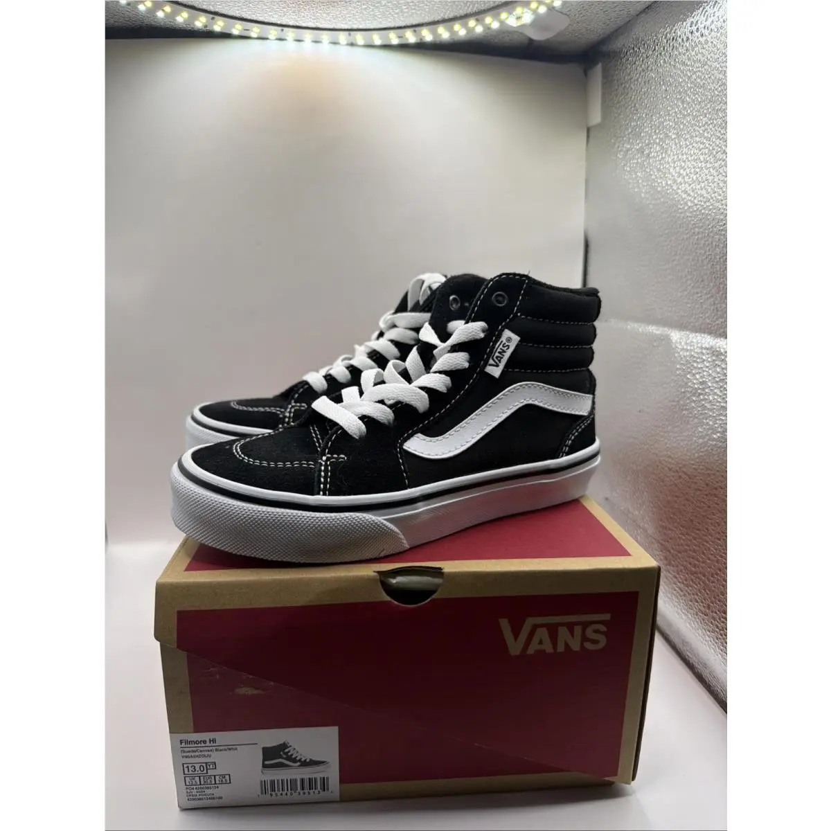 Filmore Hi Top Black Size 13YT  Guard Sued VN0A5HZDIJU Skate - 13 by Vans