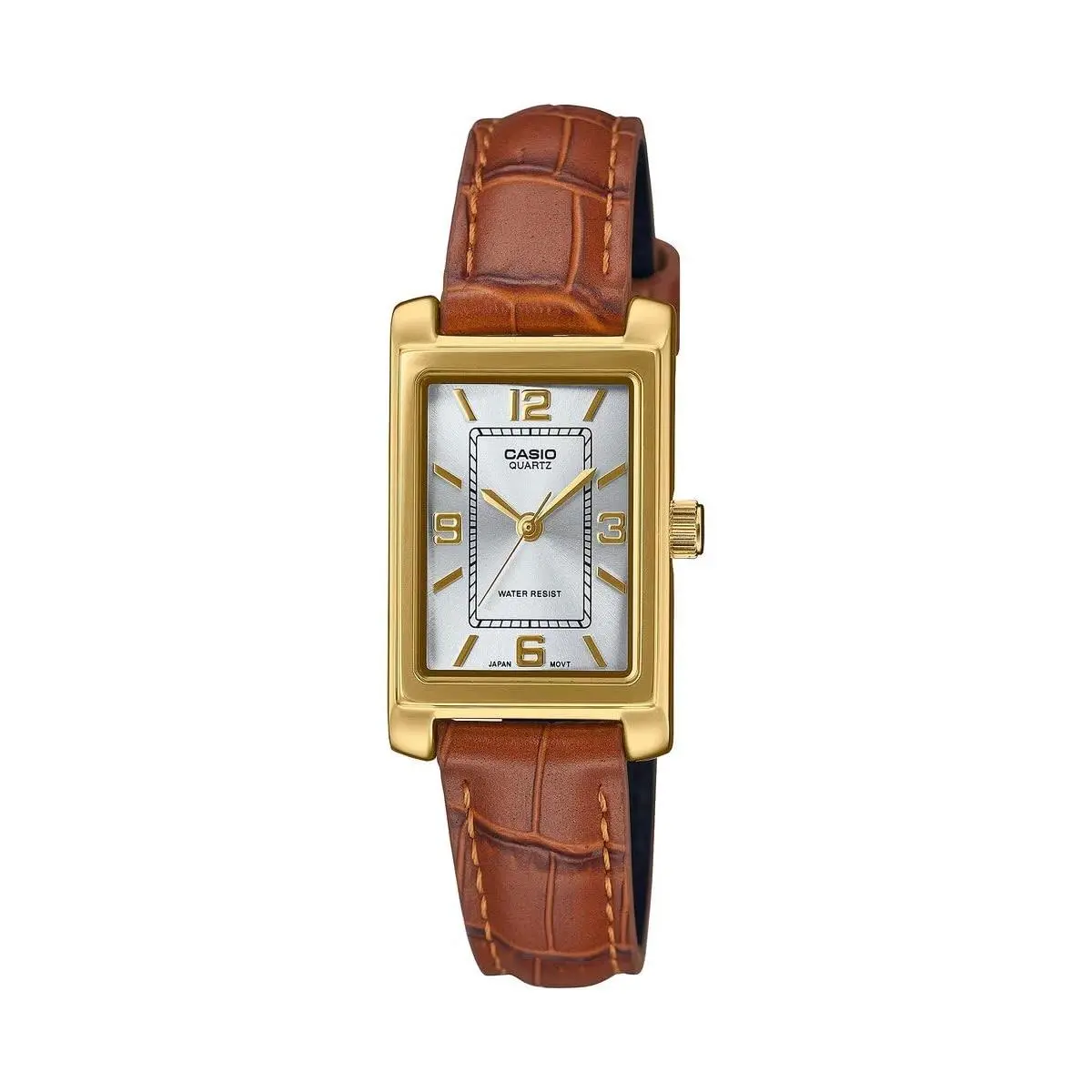 LTP-1234GLL-7A Women`s Rectangular Standard Classic Gold Tone Leather Band by Casio