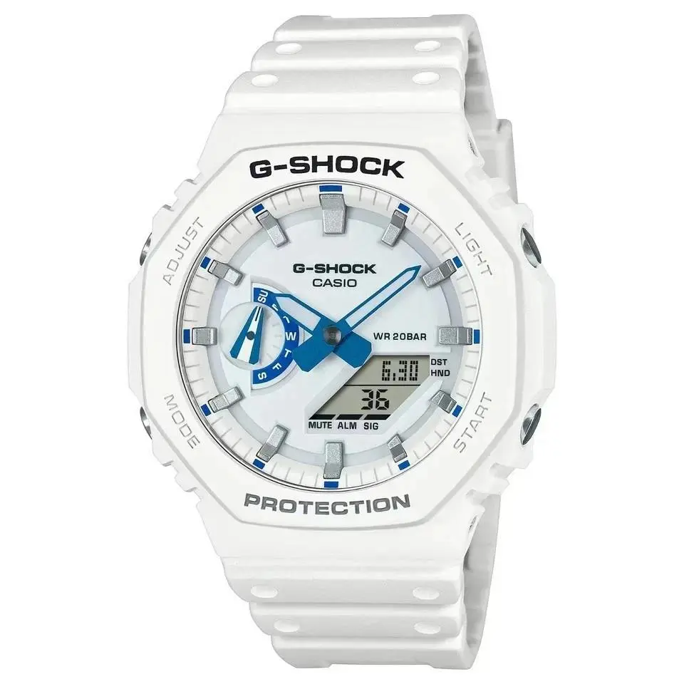 G-shock Analog/digital White/blue Resin Watch GA2100HDS-7A by Casio