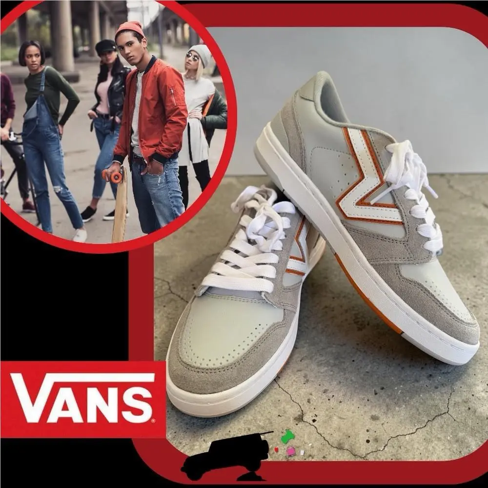 Low Land Shoes Tri-tone Gray/orange VN000D6RGOR Size 8.5 Men’s/10 Women by Vans