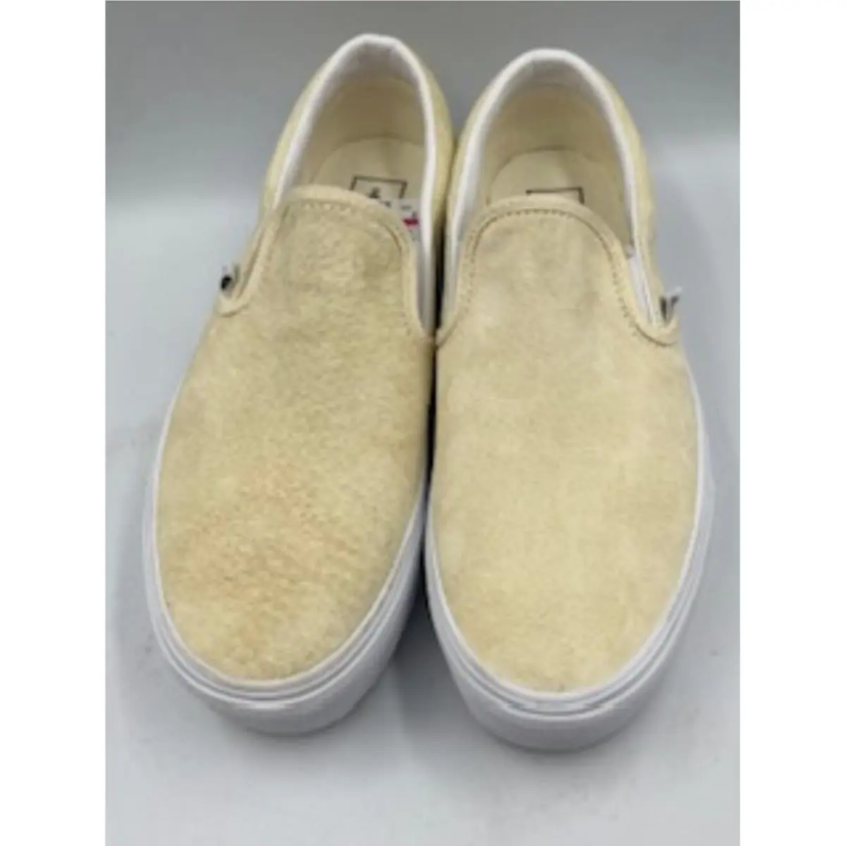 Classic Womens 9.5 Stackform Platform Shoes Beige Slip on Sneakers Nwot by Vans