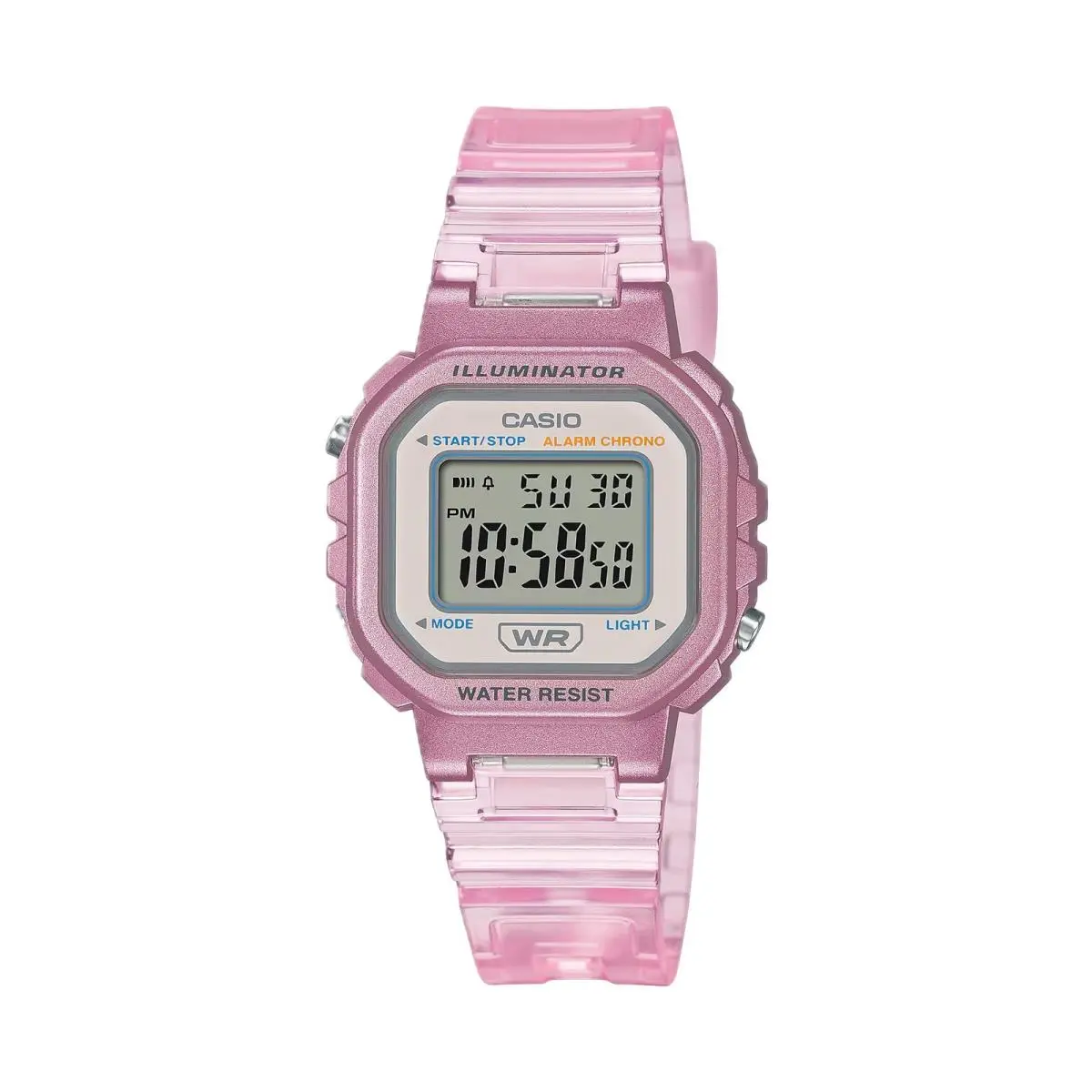 Women`s Transparent Pink Digital Watch - LA-20WHS-4ACF by Casio