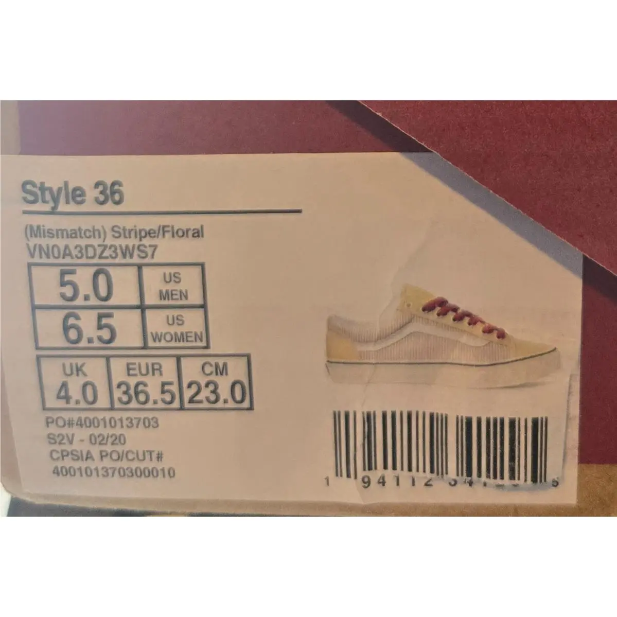 Vans shoes - Vans Style 36 - Style - Stripe/Floral (Mismatch) 13