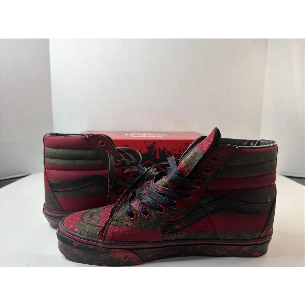Sk8-Hi House of Terror Freddy Krueger Limited Edition High Top Red by Vans