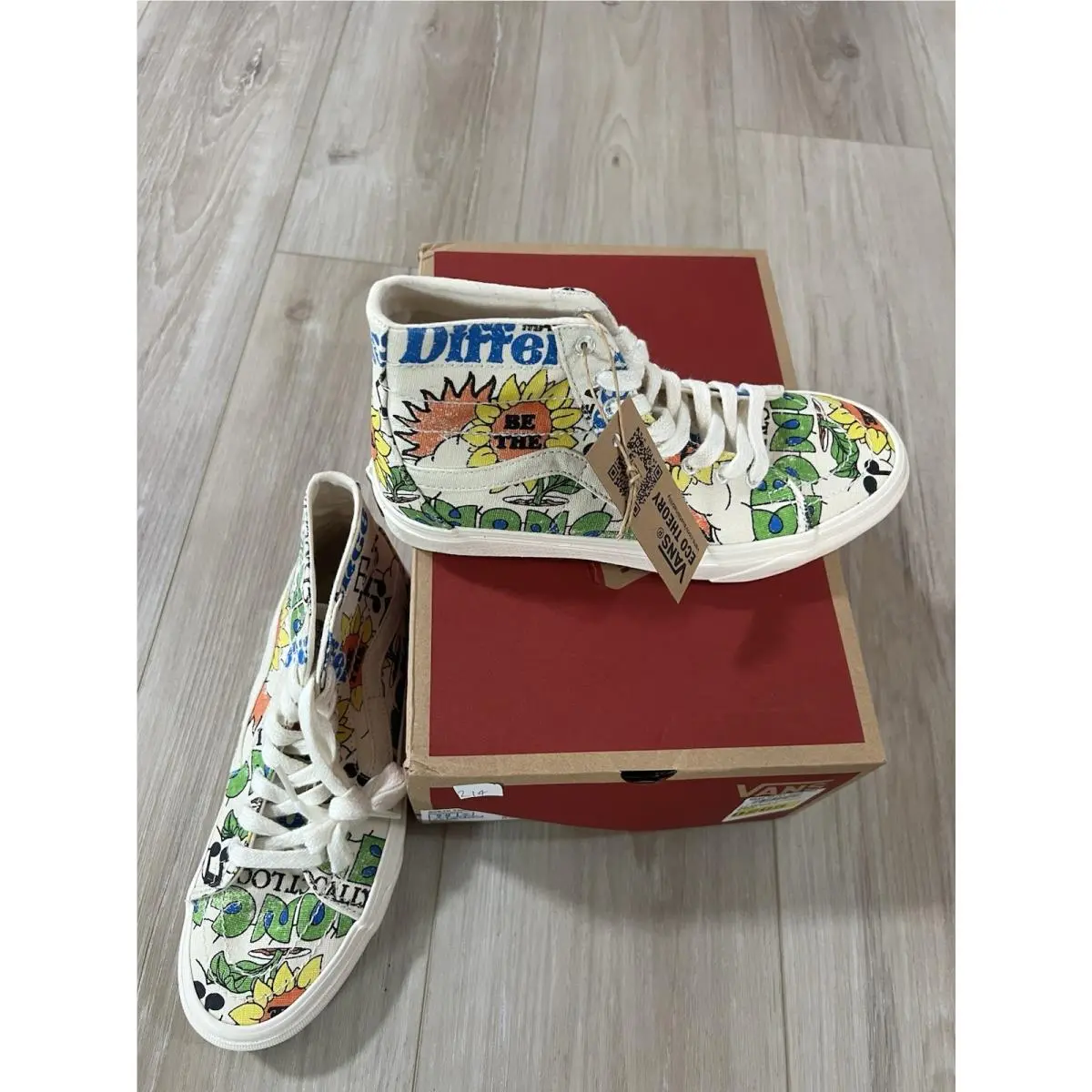 Sk8-Hi Tapered Eco Positivity Graphic Hemp Sneakers Women7.5 by Vans