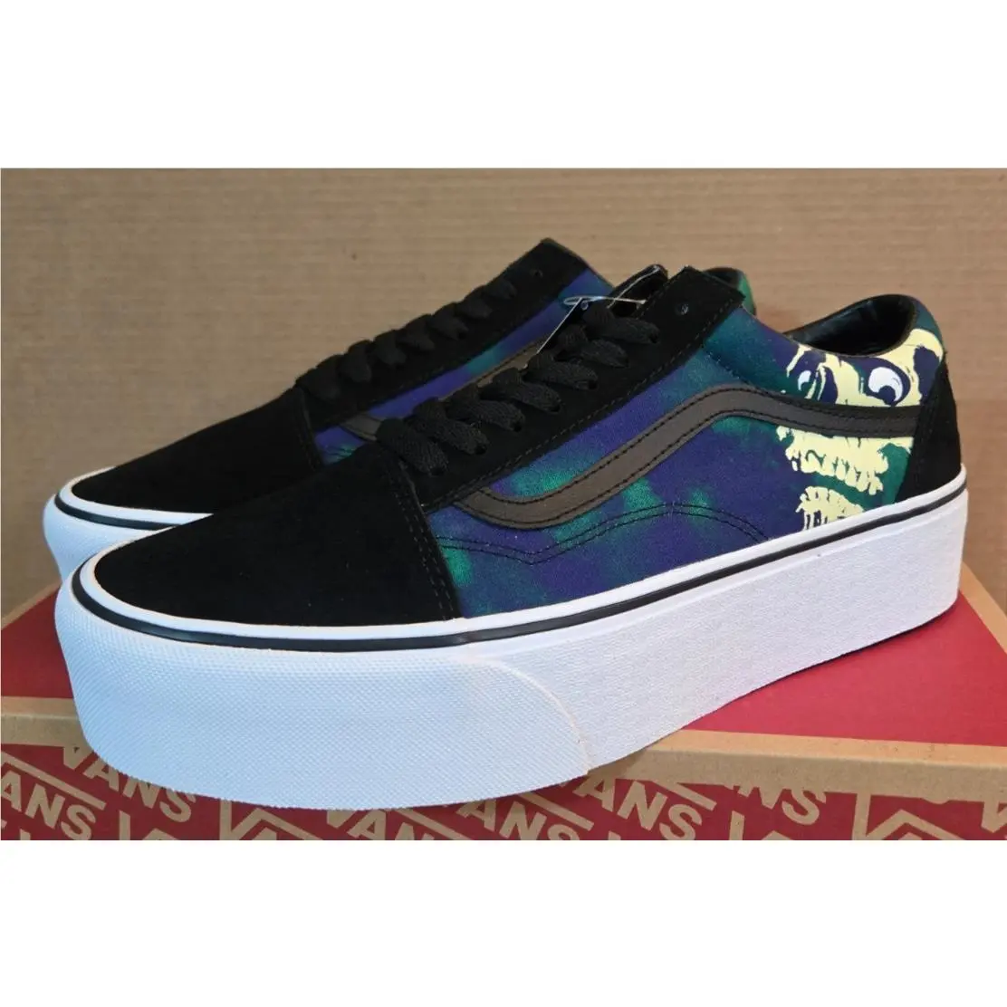 Men`s Old Skool Stackform Shoes Size 11 Midnight Glow Black VN0009PZCJI by Vans