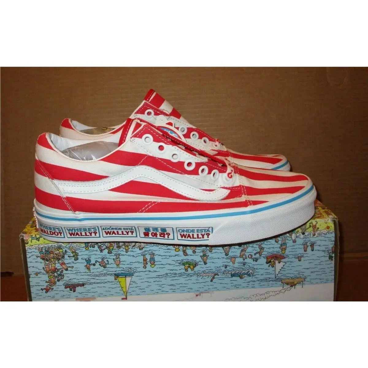 Vans shoes - International Stripes 8 - International Stripes - Red/White (UPC: 194902693689) 1