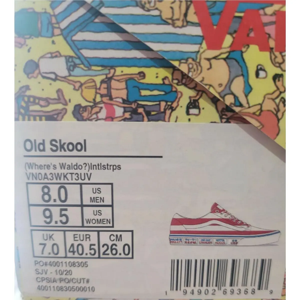 Vans shoes - International Stripes 8 - International Stripes - Red/White (UPC: 194902693689) 6