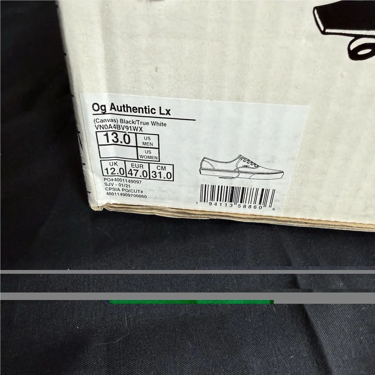 Vans shoes - VANS Authentic LX - Authentic - VN0A4BV91WX - Black 7
