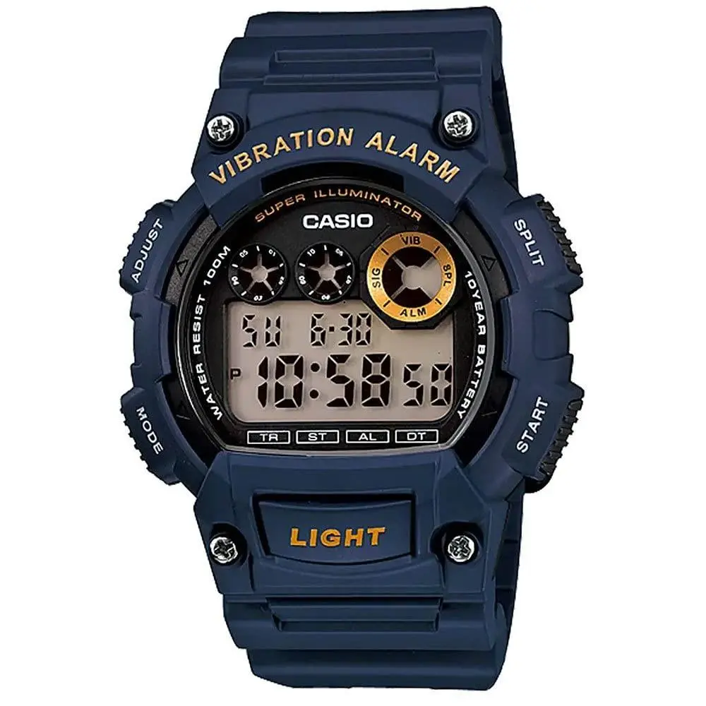 Men`s W735H-2AVCF Super Illuminator Blue Watch by Casio