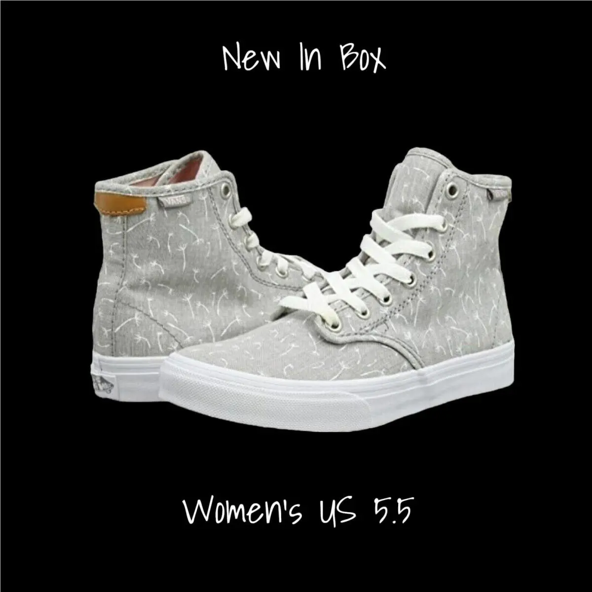 High-top Gray Shoes Fashion Sneakers Camden Women`s Size 5.5 US by Vans