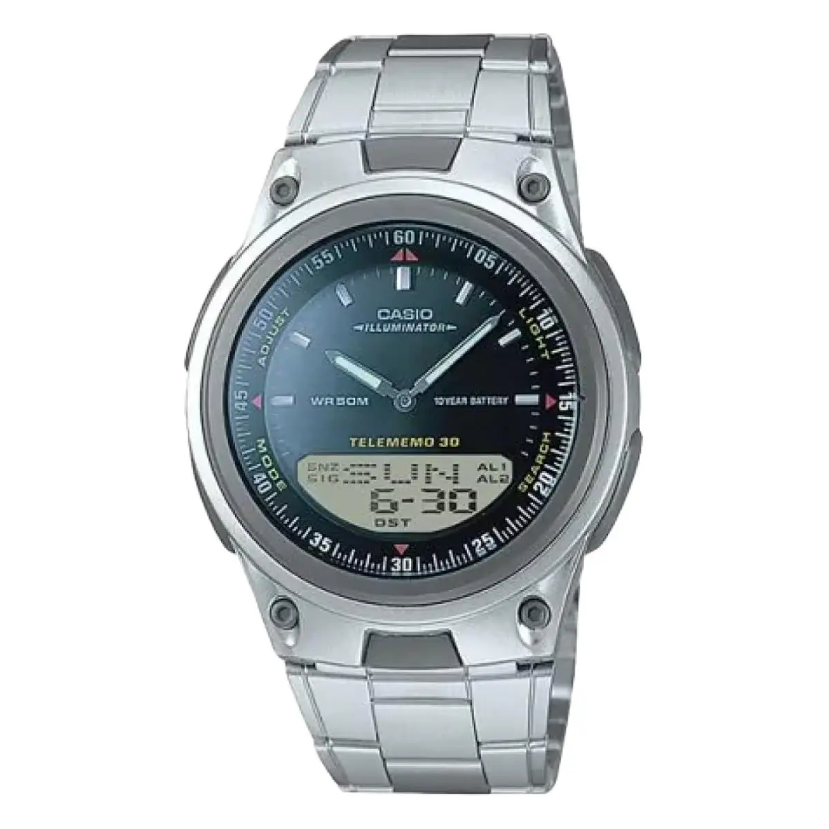 Men`s Analog-digital Sport Watch with Stainless Steel Band - AW-80D-1AV by Casio
