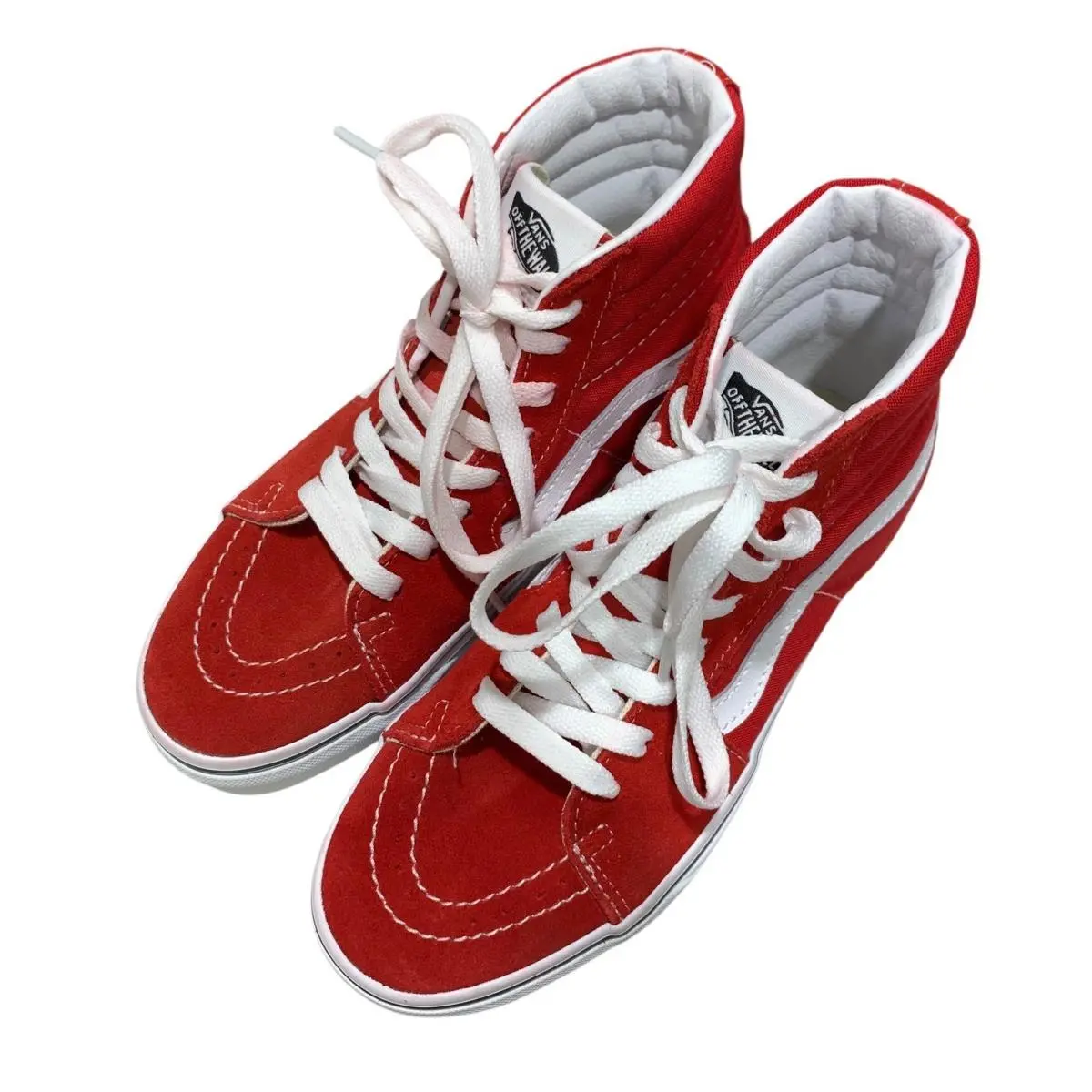 Sk8-Hi Racing Red True White High Top Sneakers Mens 4 Womens 5.5 by Vans