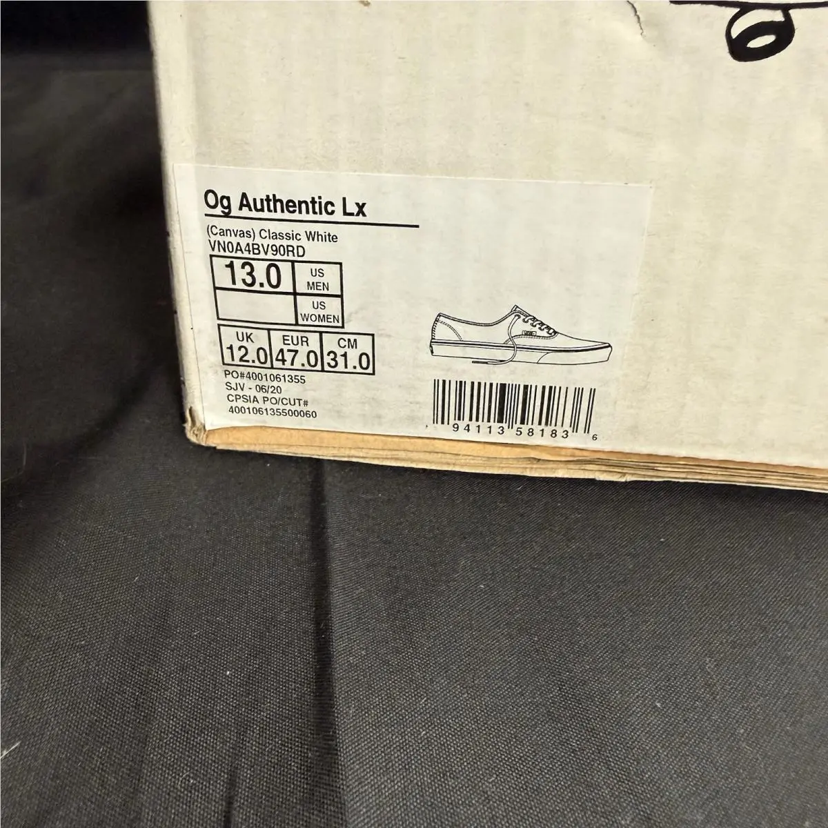 Vans shoes - VANS Authentic LX - Authentic - VN0A4BV90RD - White 7
