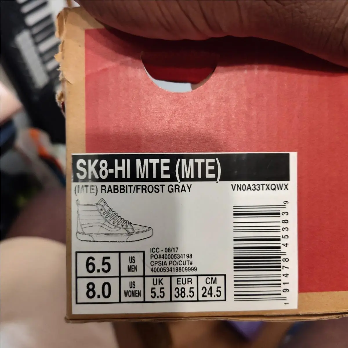 Vans shoes - VANS Sk8-Hi - VN0A33TXQWX - Gray 6