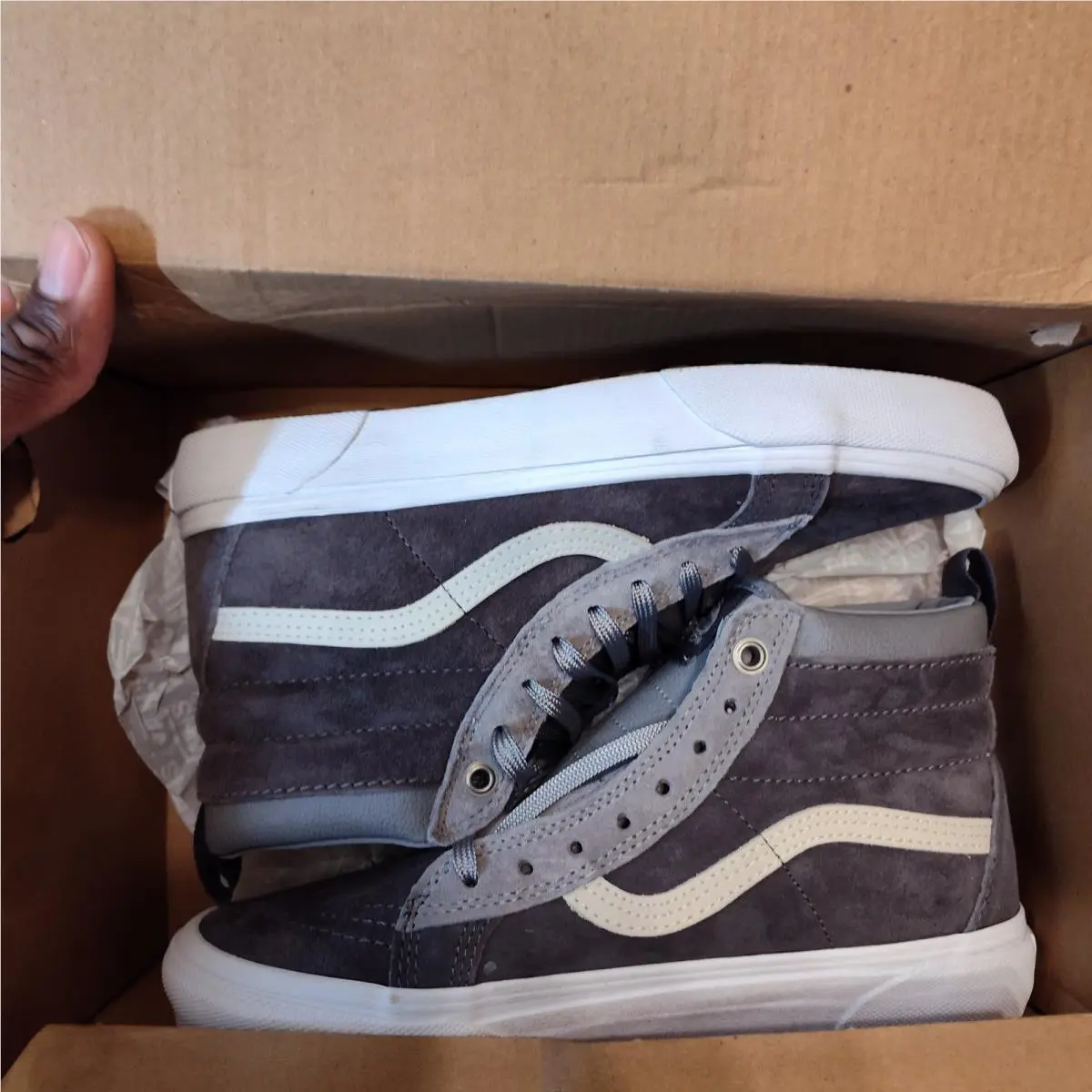 Vans shoes - VANS Sk8-Hi - VN0A33TXQWX - Gray 7