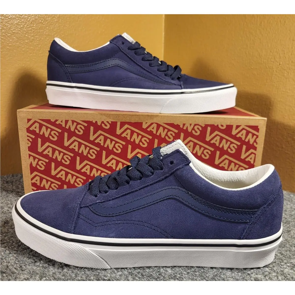 Old Skool Suede Deep Twilight Skate Sneakers Shoes VN000E9TEMT Men`s Sz 6.5 by Vans