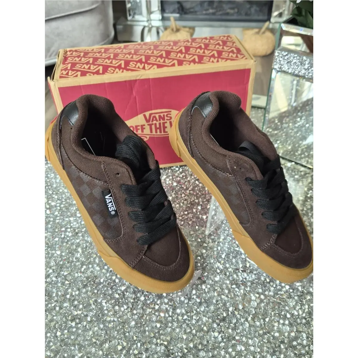 Chukka Push Women`s Size 8 Tonal Checkerboard Demita by Vans
