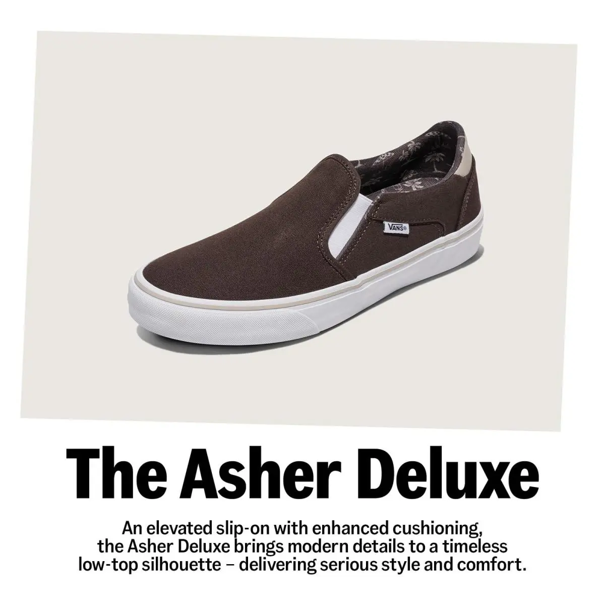 Vans shoes - ASHERDELUXESLIPON - ASHERDELUXESLIPON - Asher Deluxe Slip-on - Summer Canvas Taupe (UPC: 197063423188) 5