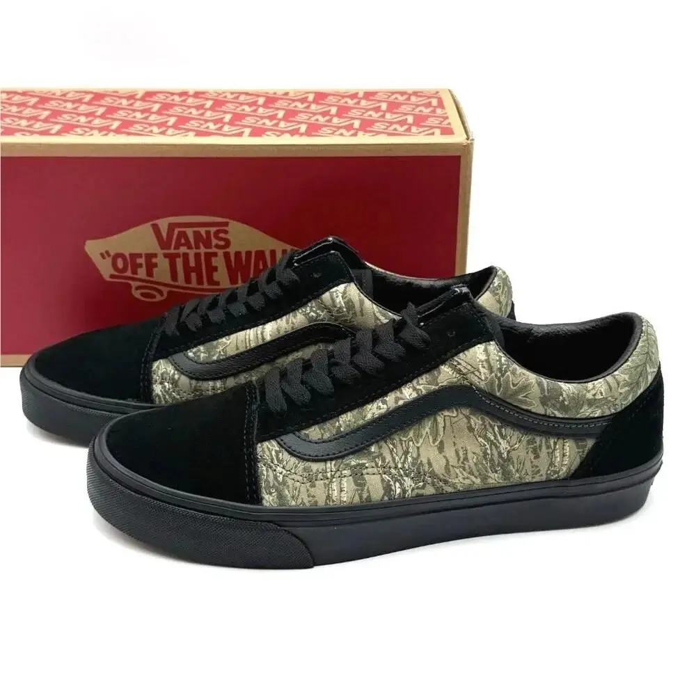 Off The Wall Old Skool Black/camo Mens Size 7.5 Womens 9.0 Athletic Sho by Vans