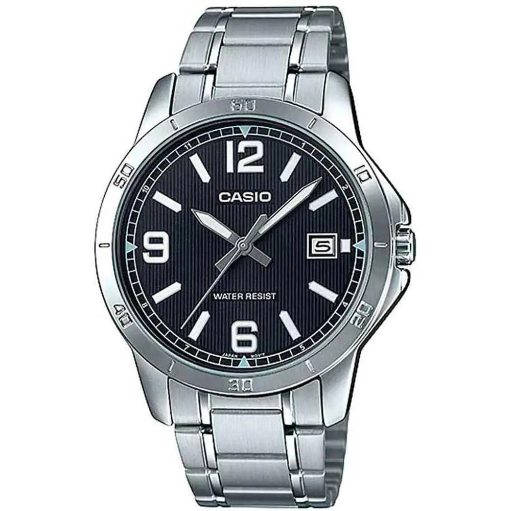 MTP-V004D-1B2UDF Analog Quartz Silver Stainless Steel Men`s Watch by Casio