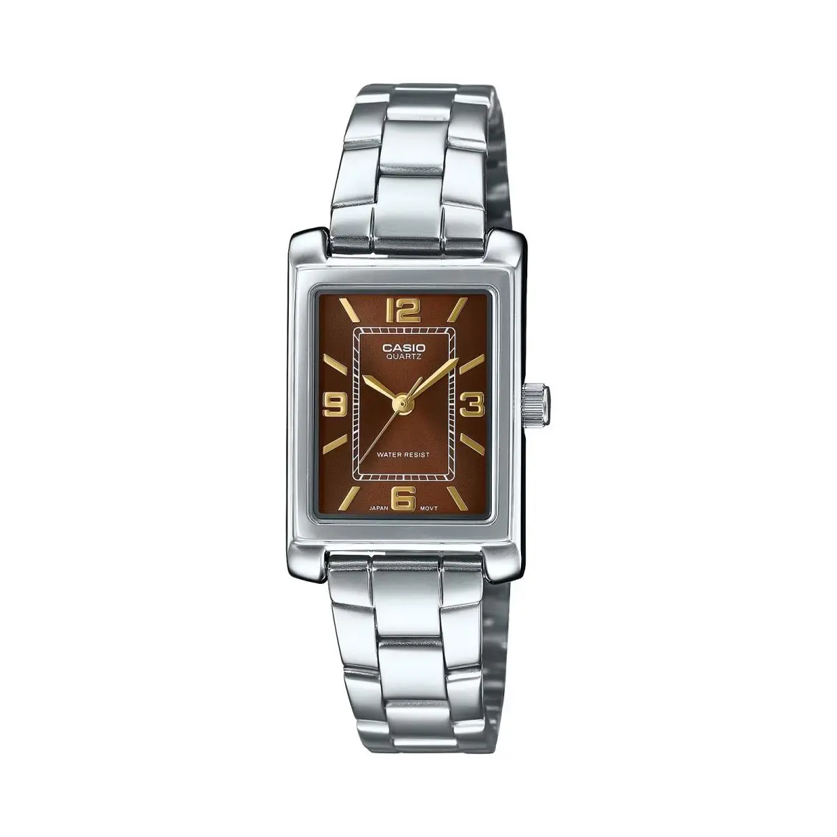 Casio Women’s Brown Rectangle Tonneau Bracelet - LTP-1234DD-5ADF