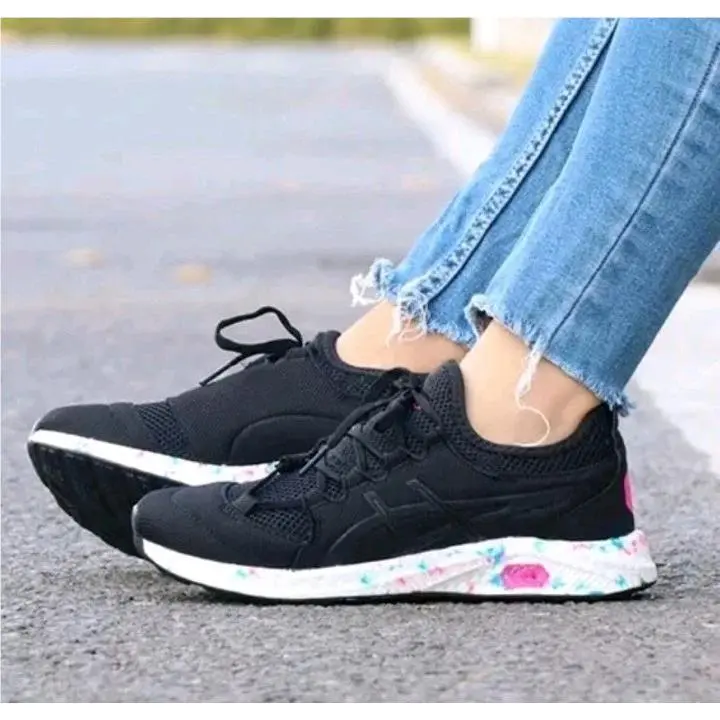 Asics Hypergel-sai Black/pink 1022A013-001 Women`s Running Casual Shoes