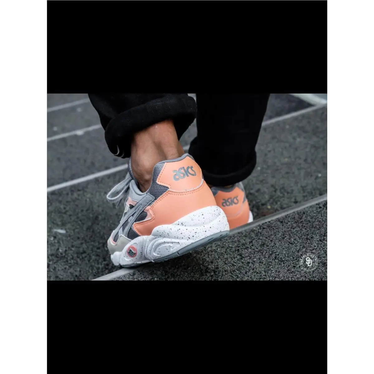 Asics shoes - Diablo - Diablo - H809L-111 - stone grey/orange 1