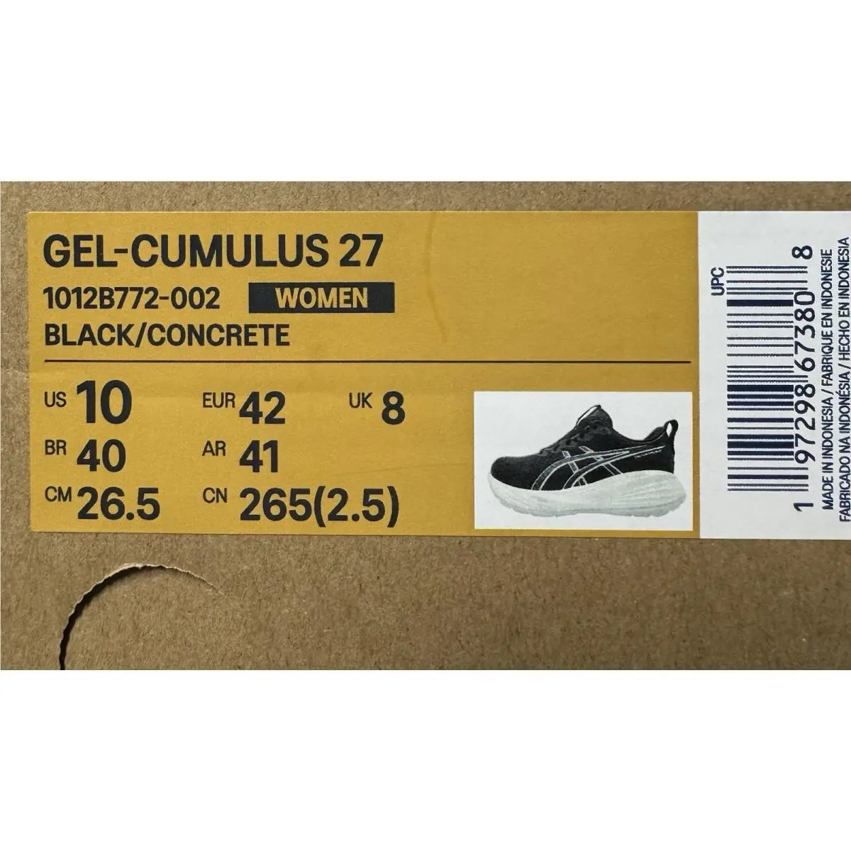 Asics shoes - Asics Gel-Cumulus 27 - 1012B772-002 - Black 5