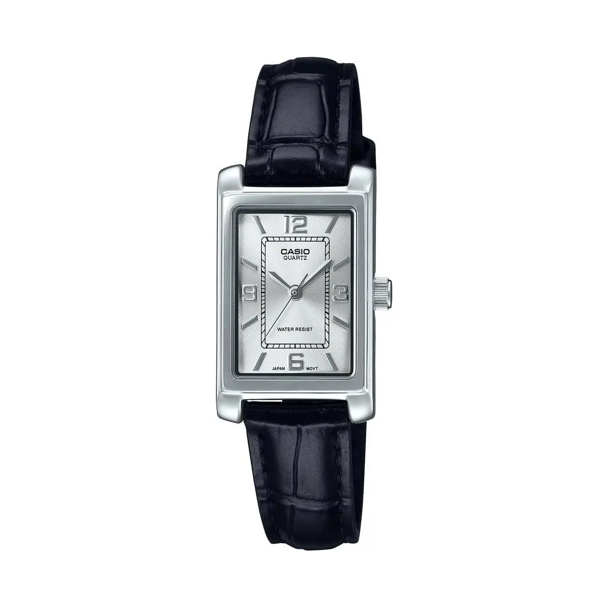 LTP-1234LL-7A Women`s Rectangular Standard Classic Leather Band Silver by Casio