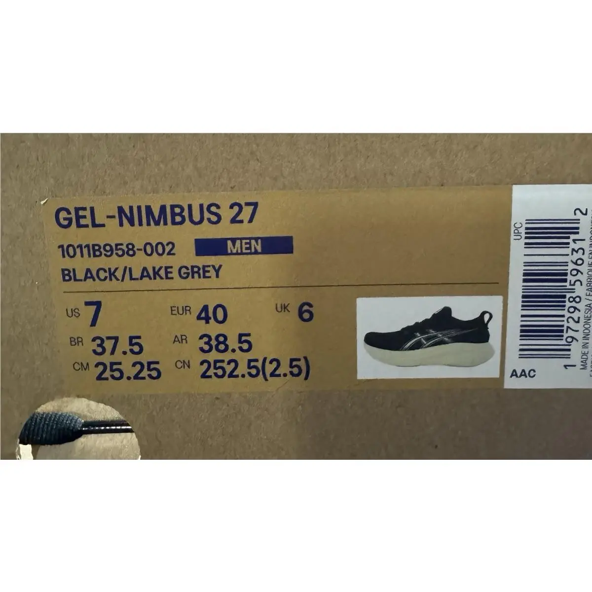 Asics shoes - ASICS Gel Nimbus 27 - Gel Nimbus - 1011B958 - Black 7