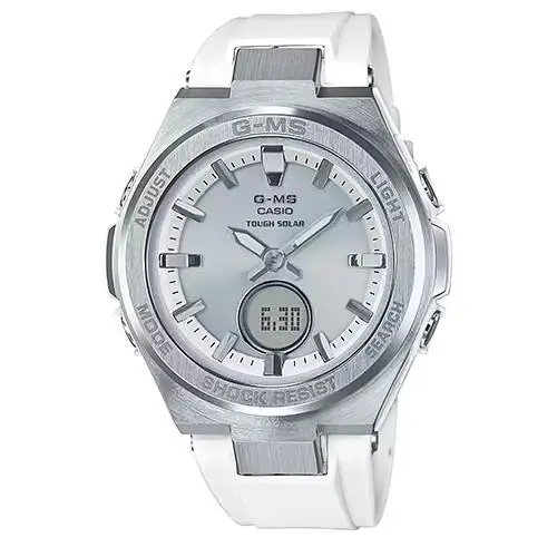 G-shock Womens MSGS200-7A Solar White/silver Ana-digi Womens Watch by Casio