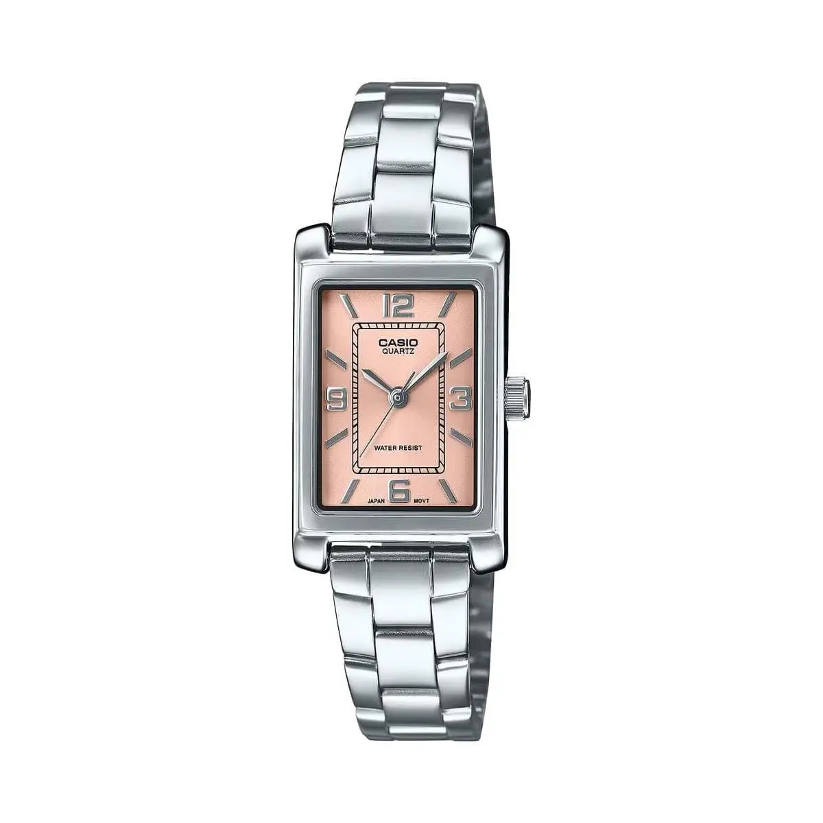 LTP-1234DD-4A Women`s Rectangular Standard Classic Stainless Steel Pink by Casio