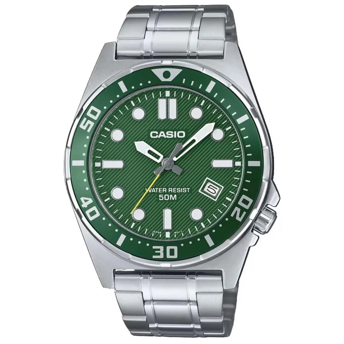 Watch: Silver MTD-135D-3AVDF Silver Bracelet by Casio