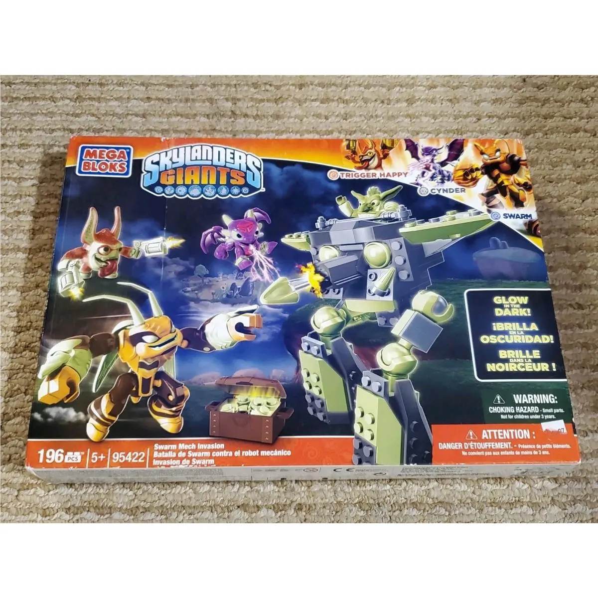 Mega Bloks Skylanders Giants 95422 Swarm Mech Invasion Glow in The Dark