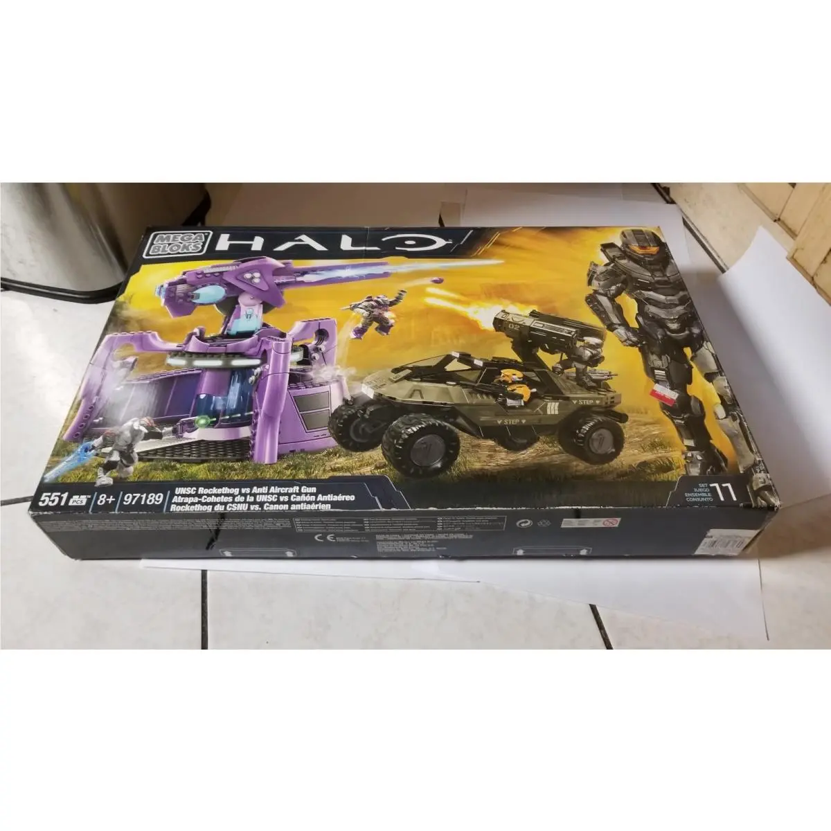 Mega Bloks Halo Unsc Rockethog Vs. Anti Aircraft Gun 97189 Set