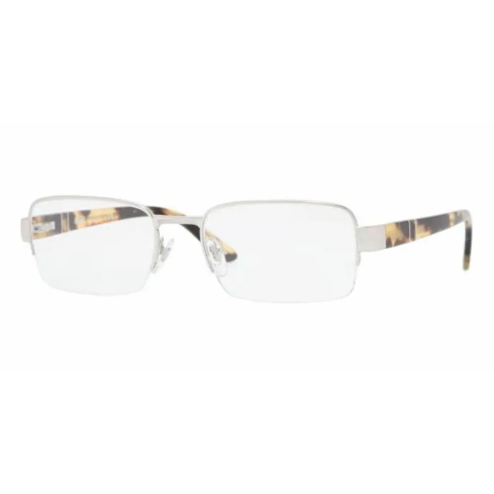 PO2351V 518 52mm Eyeglasses Silver with Havana / Clear Demo Lens by Persol
