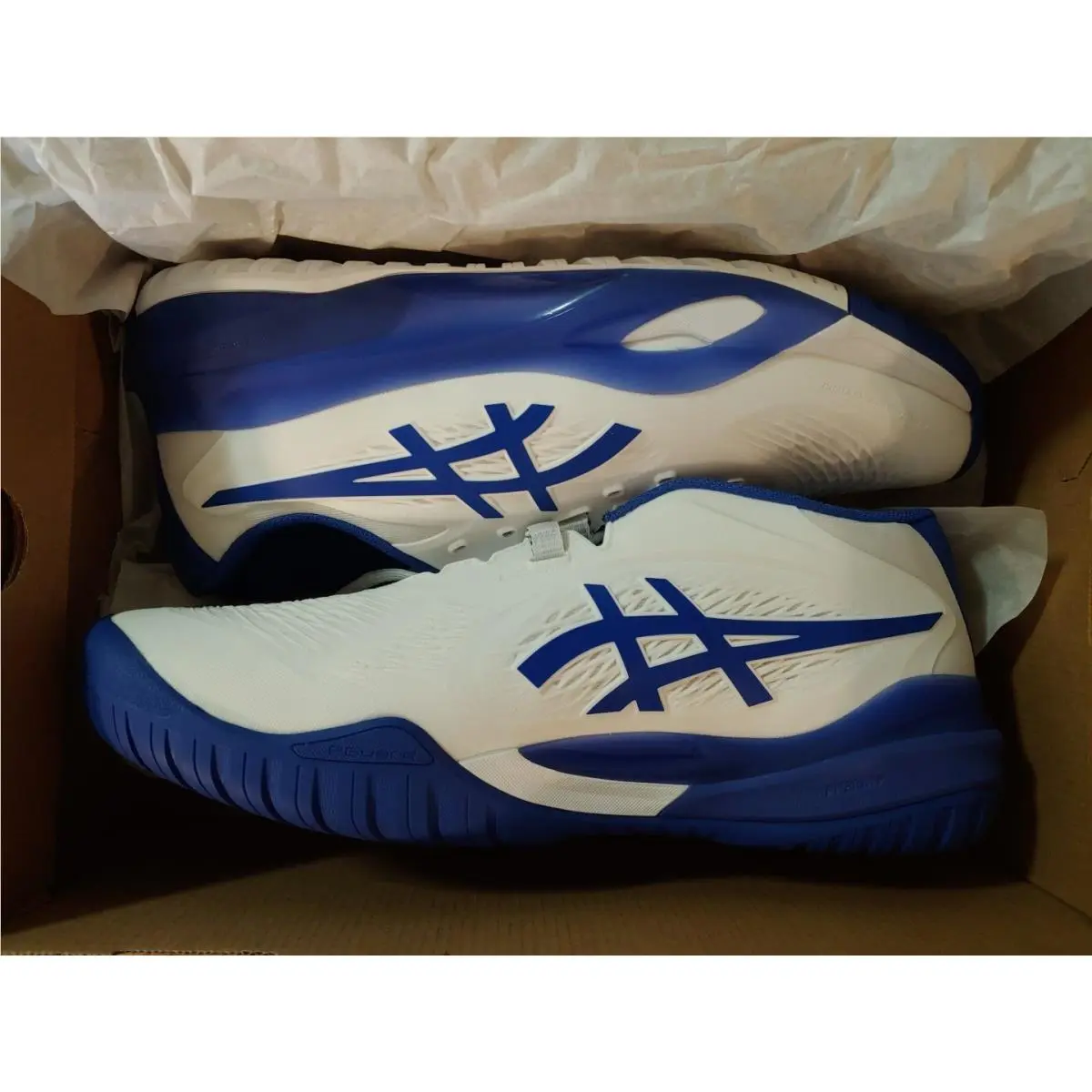 Asics Mens Size 11 Gel-resolution X White/dark Cobalt 1041A481-101