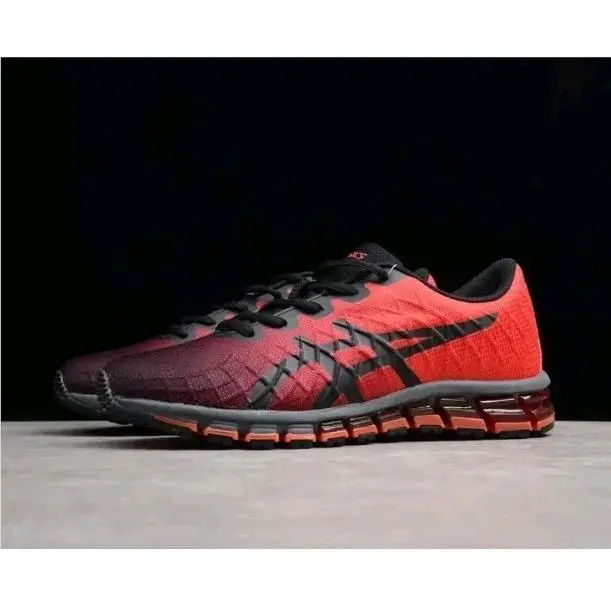 Asics Gel Quantum 180 4 Red Black Athletic Running Shoes Men`s Size 7 US