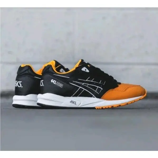 Asics Gel-saga H5V4Y-3090 Men`s Running Shoes Black Orange Size 7.5 US
