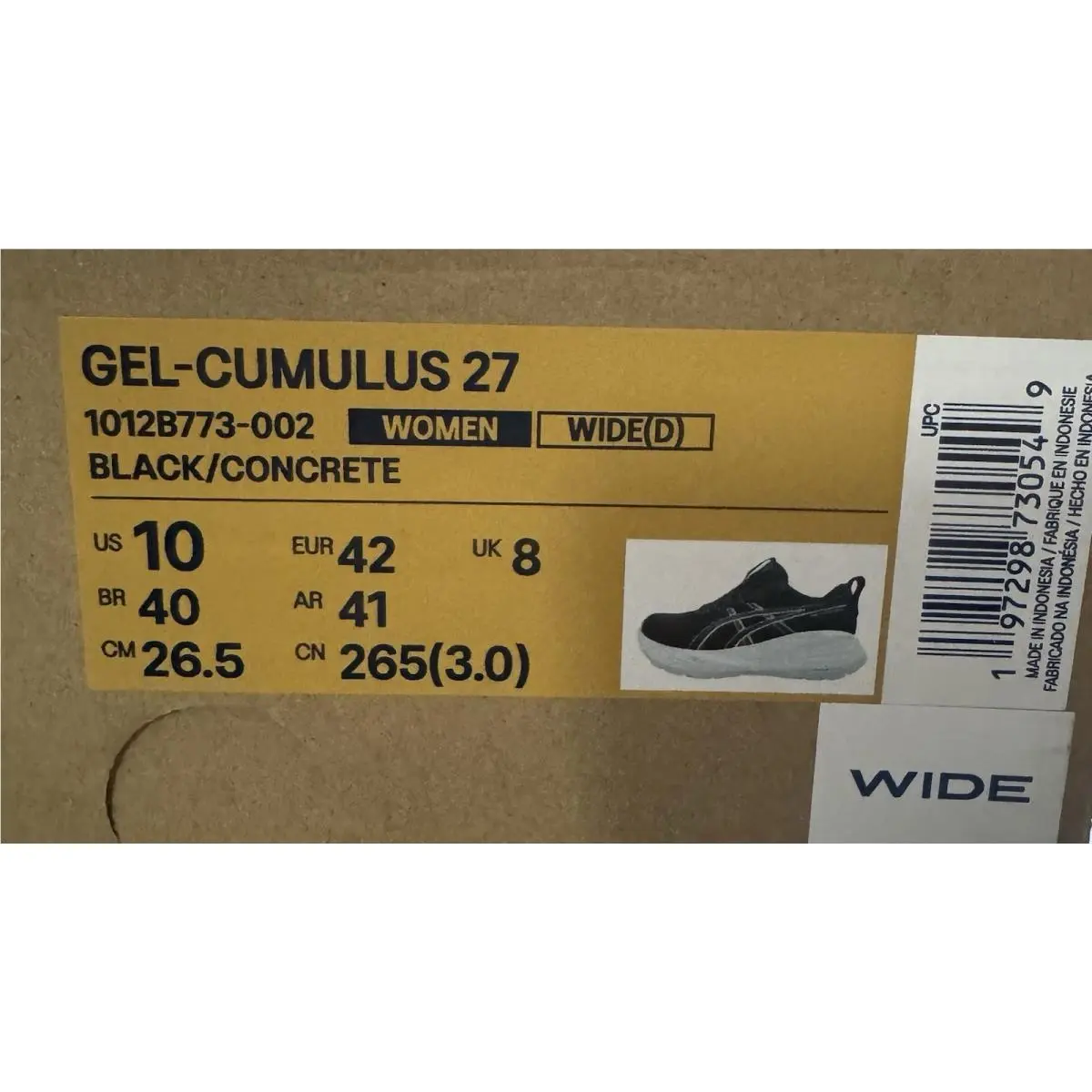 Asics shoes - Asics Gel-Cumulus 27 - 1012B773-002 - Black 5