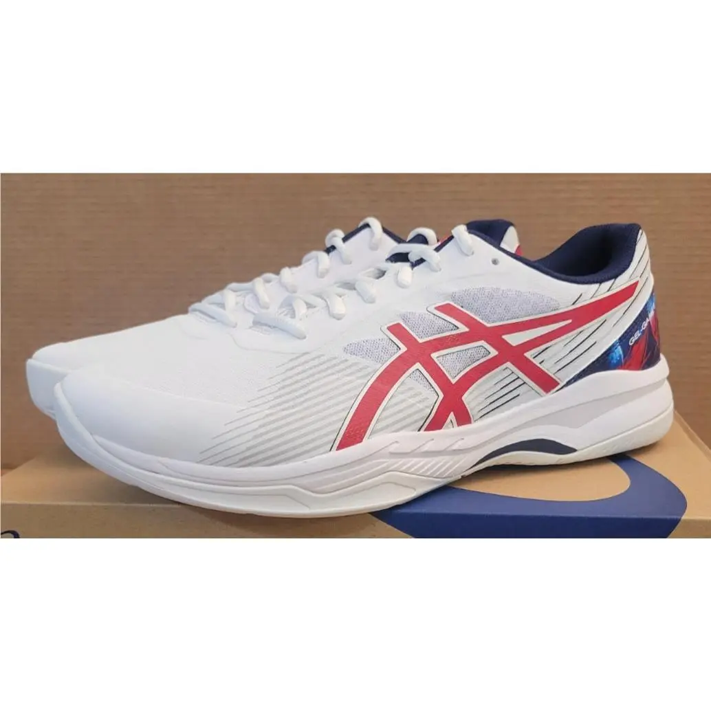 Asics Men`s Gel-game 8 Limited Edition Size 9.5 White/classic Red 1041A290-110
