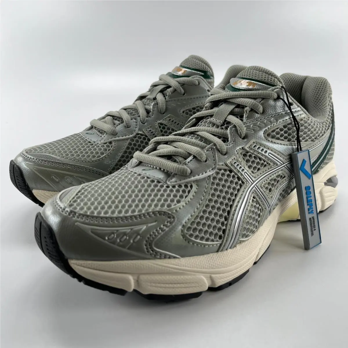Asics GT-2160 Seal Grey Jewel Green Mens Running Shoes 1203A275-022 Size 7